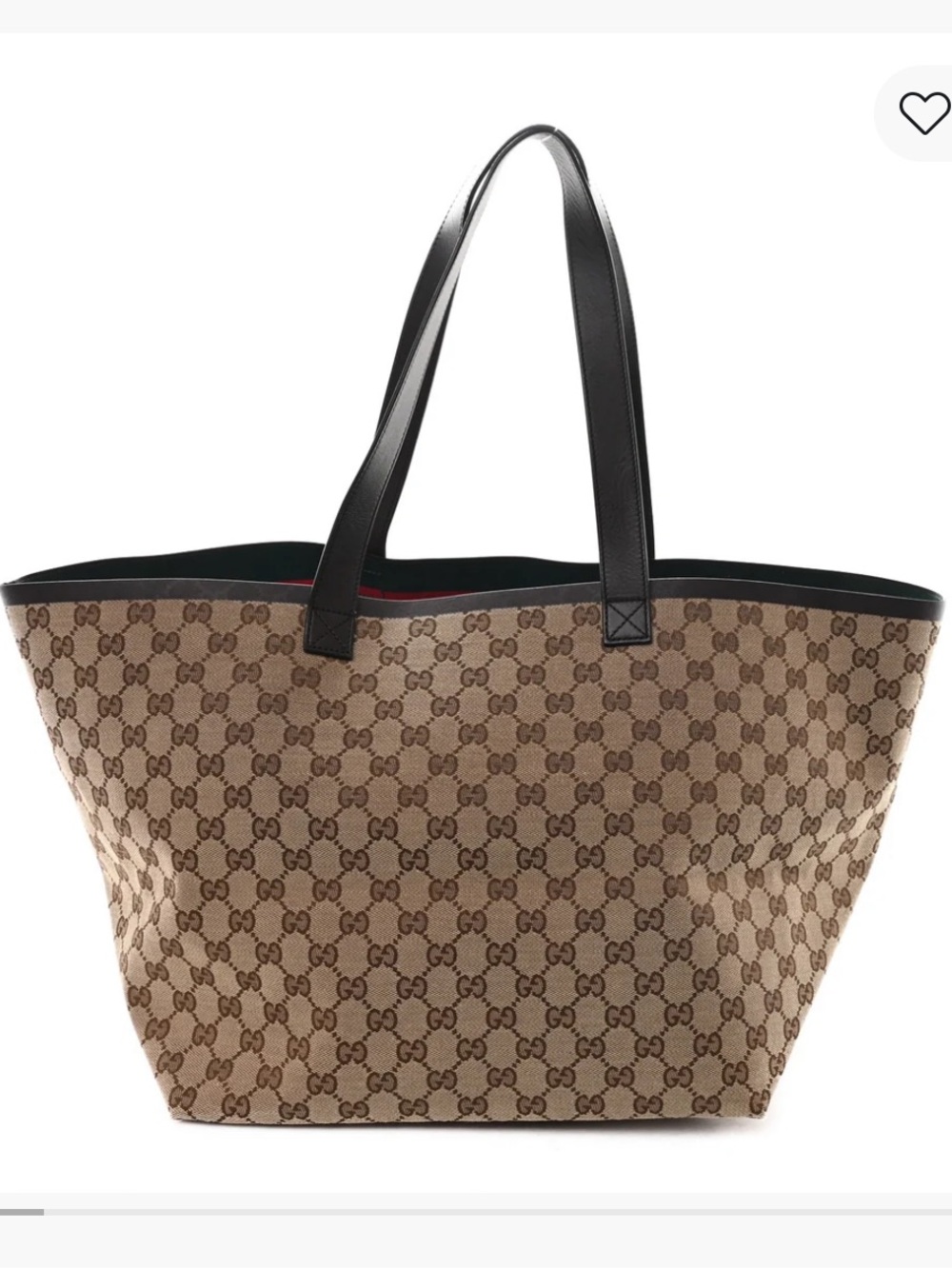 Gucci Monogram Medium Totissima Shopping Tote Beige Ebony